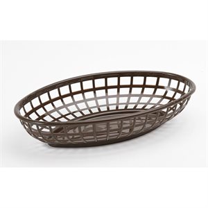 Oval Food Basket Brown (654) (3 dz / cs) NSF