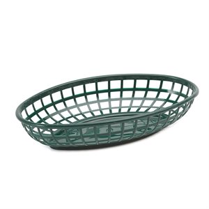 Oval Food Basket Green (654) (3 dz / cs) NSF