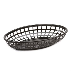 Oval Food Basket Black (654) (3 dz / cs) NSF