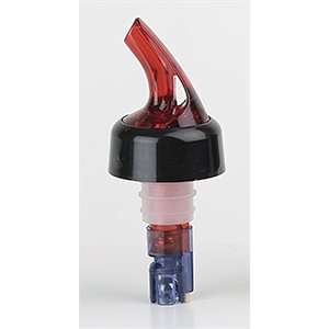 Pourer-Auto 3 / 4 oz Red Spout with Black Collar (1 dz / bag)