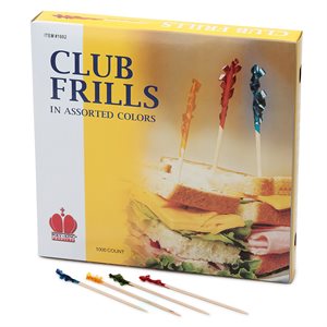 Frill Pick, 4" Club (10 / 1M per case)