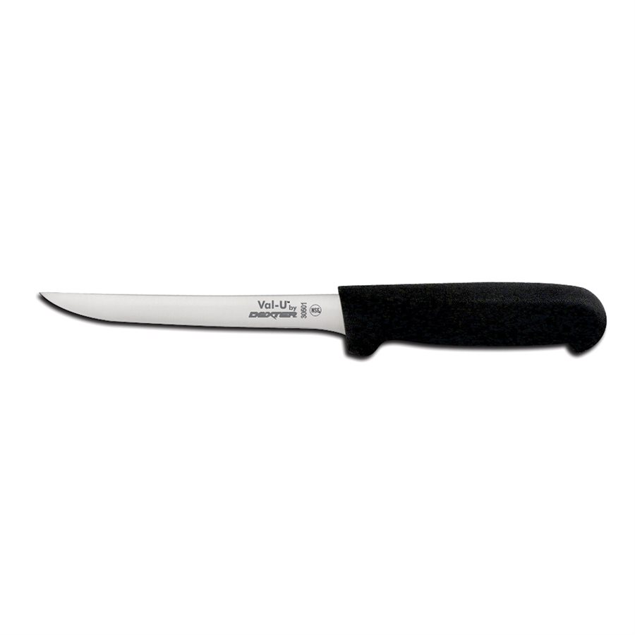 ValU Boning Knife, 6", stamped, narrow, straight edge, DEXSTEEL™ stain