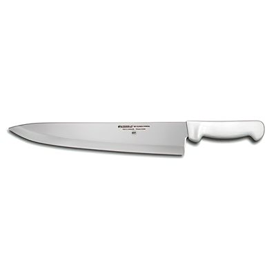 Basics Chef's / Cook's Knife, 12", stain-free, high-carbon steel, textured, polypropylene white handle, NSF Certified (12 ea / bx) Basics Chef's / Cook's Knife, 12", stain-free, high-carbon steel, textured, polypropylene white handle, NSF Certified (12 ea / bx)