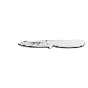 Basics Paring Knife, 3-1 / 8", tapered point, stain-free, high-carbon steel and polypropylene white handle, NSF Certified (12 ea / bx)