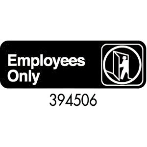 Sign 3 x 9, Employees Only (12 ea / bx 12 bx / cs)