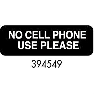 Sign 3 x 9, No Cell Phone Use, Please (12ea / bx 12bx / cs)