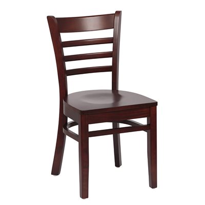 Ladder Back Chair Walnut with Walnut Hardwood Seat ( 2 ea / cs ) Ladder Back Chair Walnut with Walnut Hardwood Seat ( 2 ea / cs )