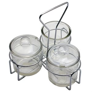 Condiment Jar Holder, holds 3 Jars (24 ea / cs)