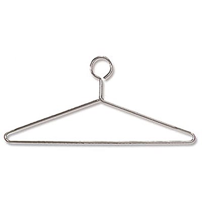 Closed Hook Chrome Hanger (50 ea / cs) Closed Hook Chrome Hanger (50 ea / cs)