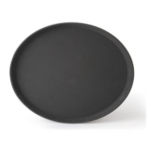 Oval Tray Fiberglass Anti Slip 27" x 22" black (6 ea / cs)