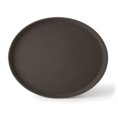 Oval Tray Fiberglass Anti-Skid 27" x 22" Brown (6 ea / cs) Oval Tray Fiberglass Anti-Skid 27" x 22" Brown (6 ea / cs)