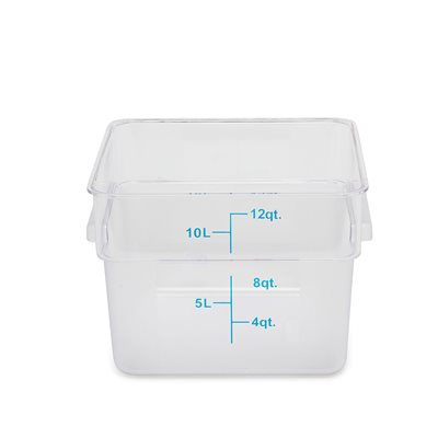 Polycarbonate Square Storage Container 12 qt NSF (12 ea / cs)