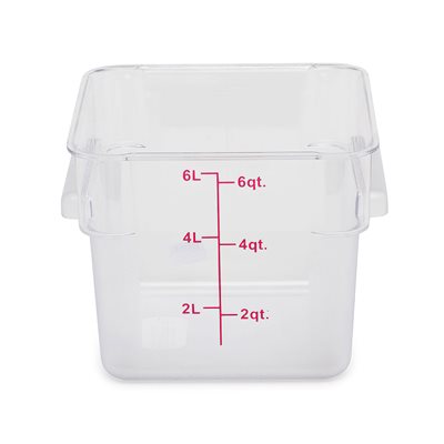 Polycarbonate Square Storage Container NSF 6 qt (24 ea / cs)