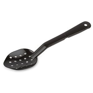 Perf 11" Polycarb Spoon Black (sold by the dz) (1 dz / bx 6 bx / cs)
