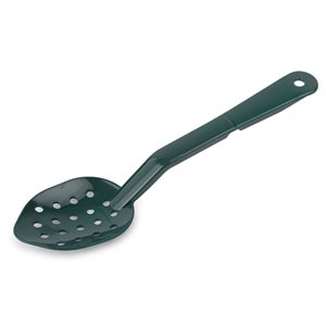 Perf 11" Polycarb Spoon Green (sold by the dz) (1 dz / bx 6 bx / cs)
