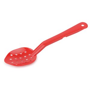 Perf 11" Polycarb Spoon Red (sold by the dz) (1 dz / bx 6 bx / cs)