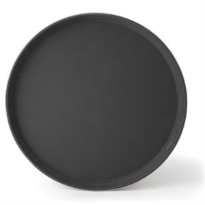 Tray Round Fiberglass Anti-skid 11" Black (12 ea / cs)