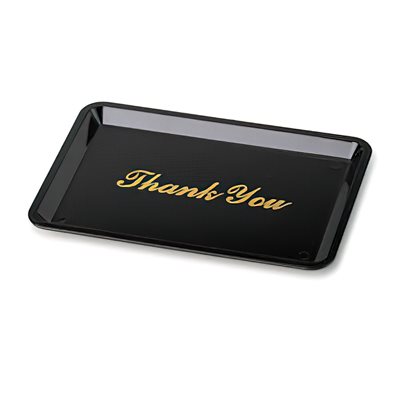Tip Tray Black "Thank You" (12 ea / bx 20 bx / cs)