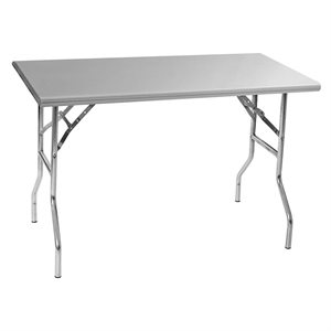 Folding Worktable No Undershelf 24' x 60" S / S NSF (1 ea / cs)