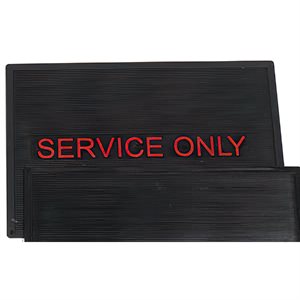 Mat-Service 12" x 18" (Service Only in Red Letters) (25 ea / cs) non-ortho-phthalate vinyl plastisol