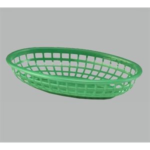 BASKET 9X6X1 7 / 8 OVAL GREEN (95)