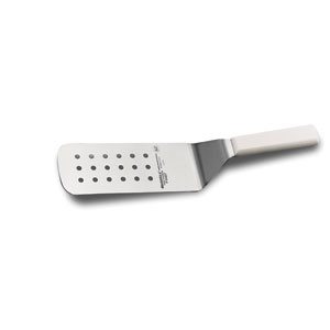 Basics Cake Turner, 8" x 3", perforated, stainless steel, offset blade with polypropylene handle, NSF Certified (6 ea / bx)